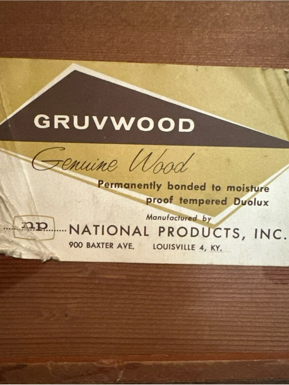 Vintage Gruvwood Mid-Century Modern Tissue Box by National Products MCM Rare EUC